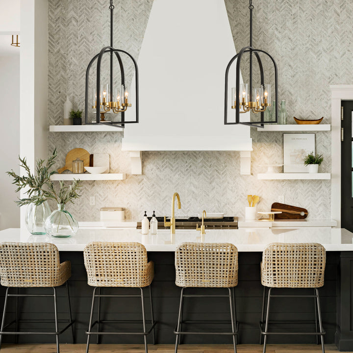 Dravyn 4-Light Foyer Aged Transitional Modern Chandelier (16") Brightelier