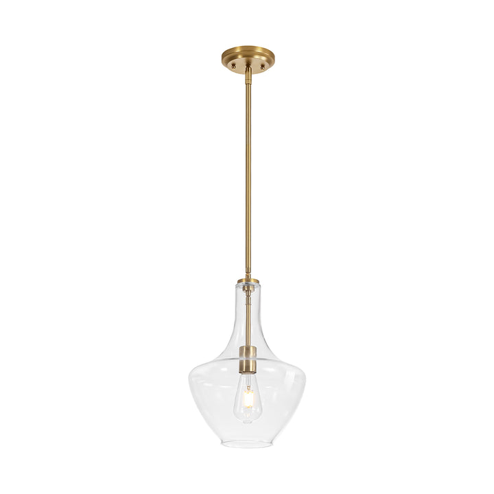 Brillara 1-Light Dimmable Glass Mid-Century Modern Pendant (10") Brightelier