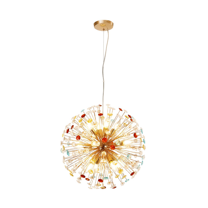 Eclipsa 12-Light Linear Crystal Starburst Firework Glam Pendant (22") My Store