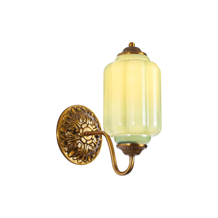 Tranquix 1-Light French Retro Copper Glass Wall Sconce (10") Brightelier