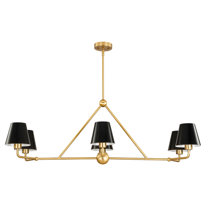 Zenvia 6-Light Linear Contemporary Kitchen Island Pendant (46") Brightelier