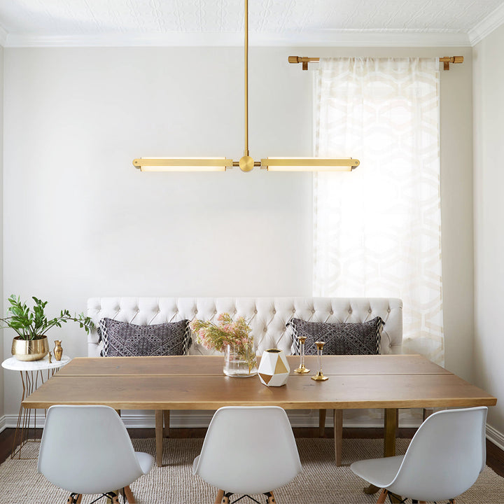 Eclipza 2-Light Integrated LED Contemporary Pendant (32") Brightelier