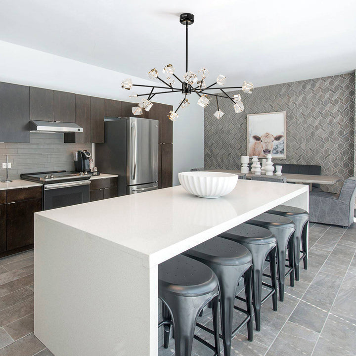 Dresqui 18-Light Sputnik Cluster Cube Crystal Glam Chandelier (41") My Store