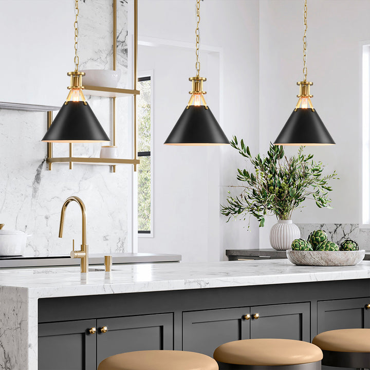 Cubella 1-Light Dimmable Aluminum Mid-Century Modern Pendant (12") Brightelier