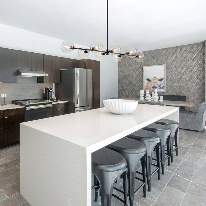 Zenvia 8-Light Linear Globe Bubble Kitchen Island Pendant (48") My Store