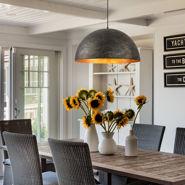 Noctiva 1-Light Dimmable Dome Transitional Kitchen Island Pendant (20") Brightelier