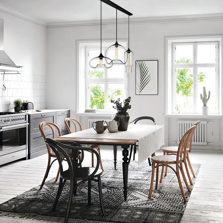Lunara 3-Light Globe Linear Kitchen Island Modern Pendant (28") My Store
