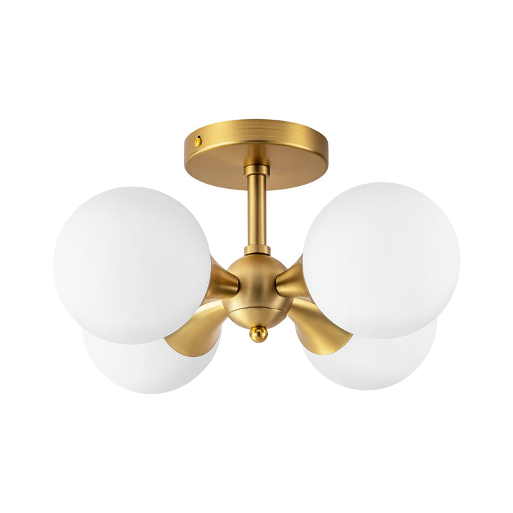 Radiara 4-Light Glass Frosted Modern Flush Mount (14") My Store