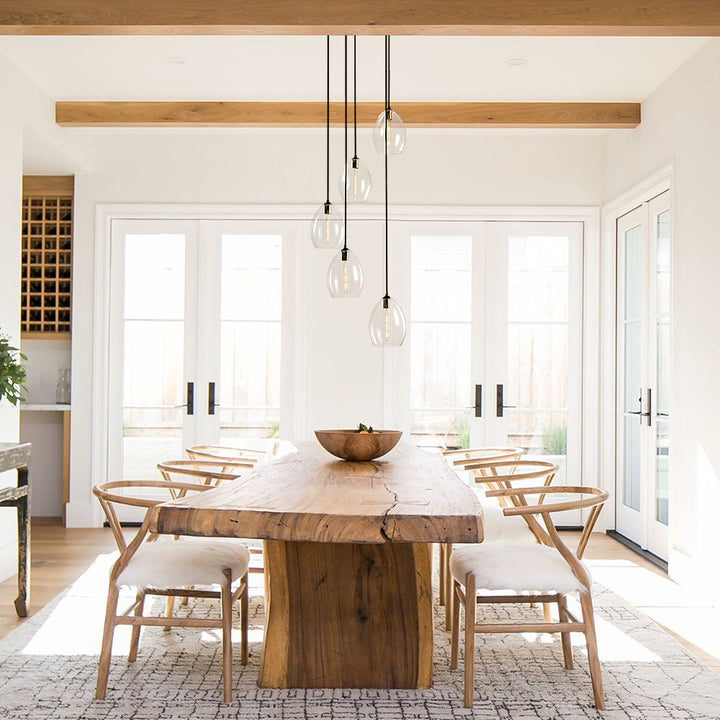 Floatiq 5-Light Glass Shade Cluster Modern Pendant (20") Brightelier