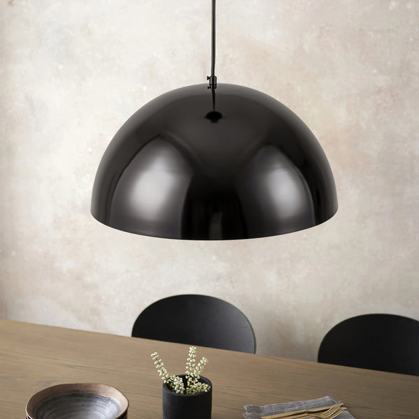 Noctiva 1-Light Semi-Dome Contemporary Pendant (16")