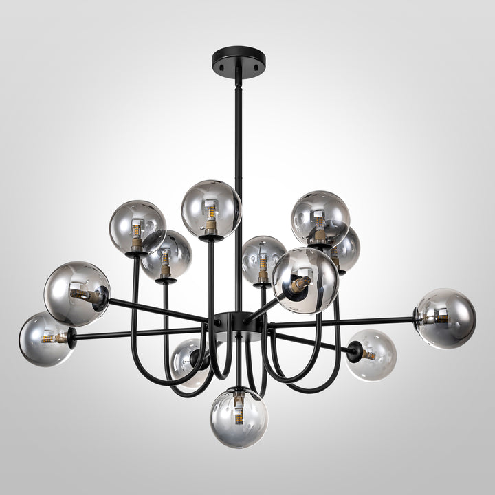 Dresqui 13-Light Sputnik Modern Linear Glass Bubble Chandelier (38") My Store