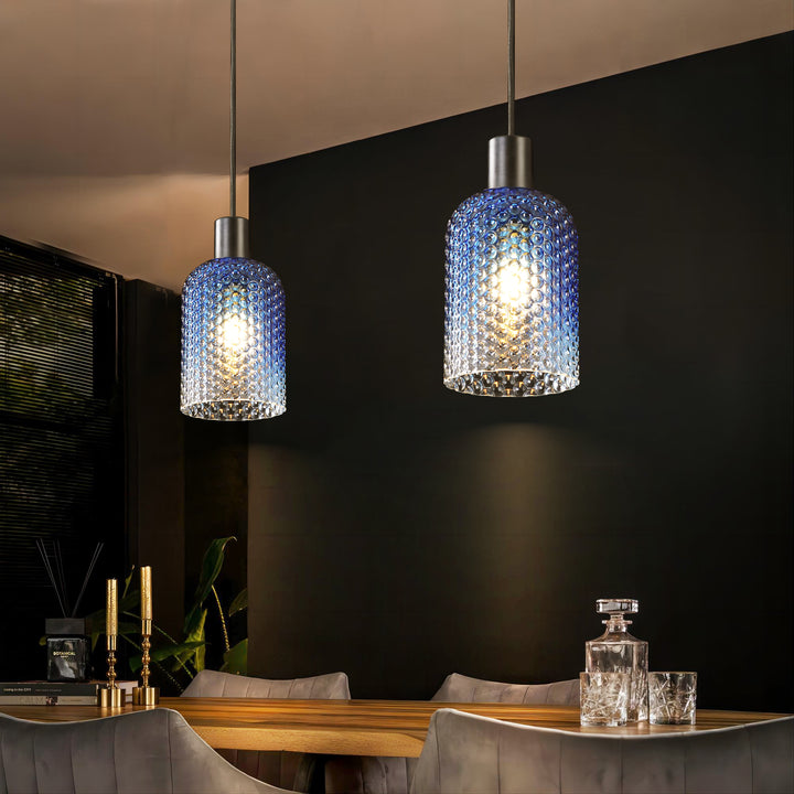 Brillara 1-Light Dimmable Clear Glass Vintage Shaded Pendant (5") My Store