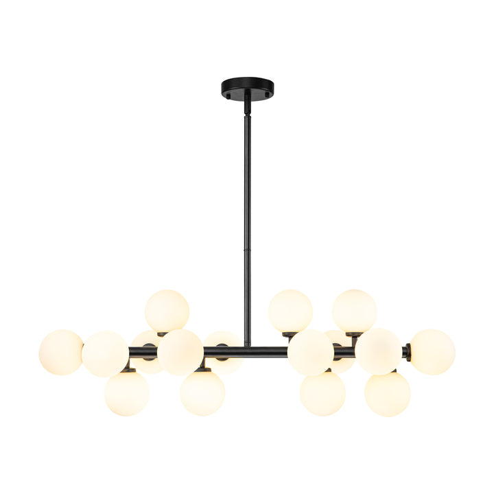 Zenvia 16-Light Kitchen Island Glass Bubble Modern Chandelier (35") Brightelier