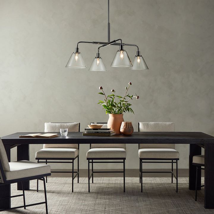 Sylvia 4-Light Dimmable Lantern Industrial Chandelier (30") Brightelier