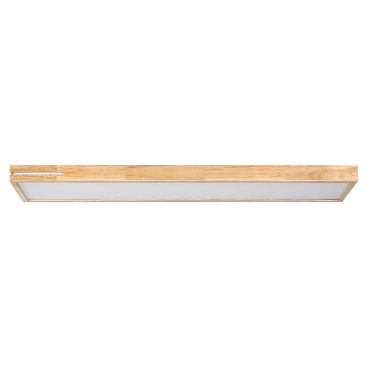 Lumisca LED Rectangle Wood Contemporary Flush Mount (47") Brightelier
