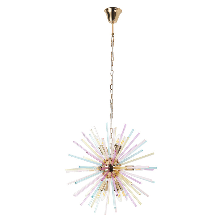 Eclipsa 12-Light Sputnik Sphere Firework Rainbow Glam Chandelier (22") My Store