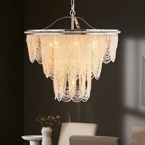 Glowrie 10-Light Beaded Crystal Glam Chandelier (25")