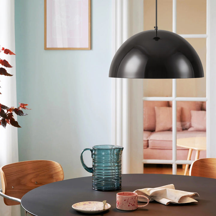 Noctiva 1-Light Semi-Dome Contemporary Pendant (16") Brightelier