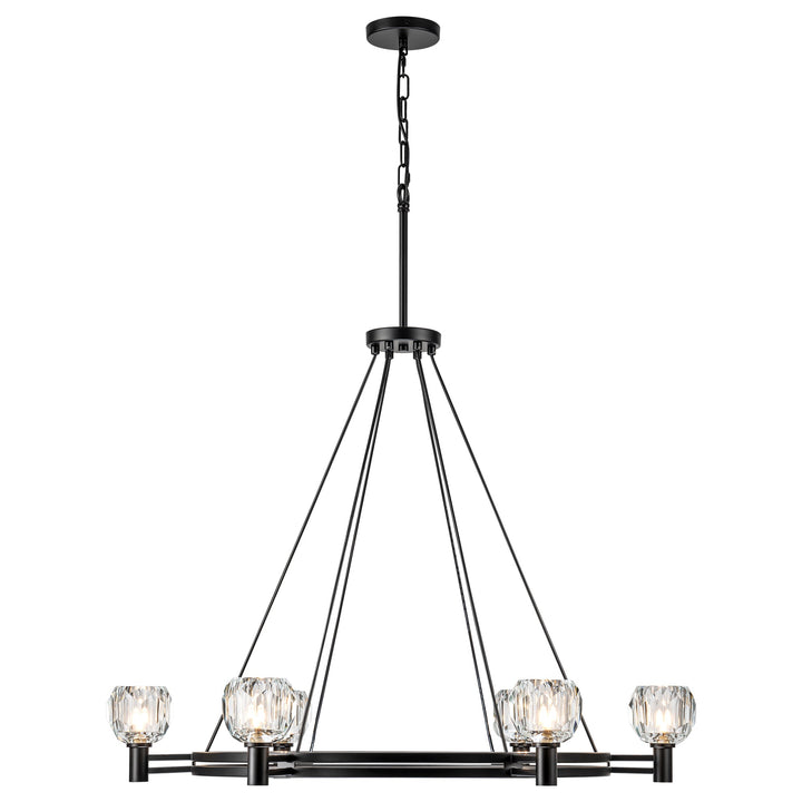 Dresqui 6-Light Dimmable Wheel Crystal Mid-Century Chandelier (35") My Store