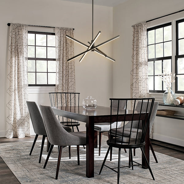 Nortivy 4-Light Aluminum Dimmable LED Contemporary Chandelier (26")