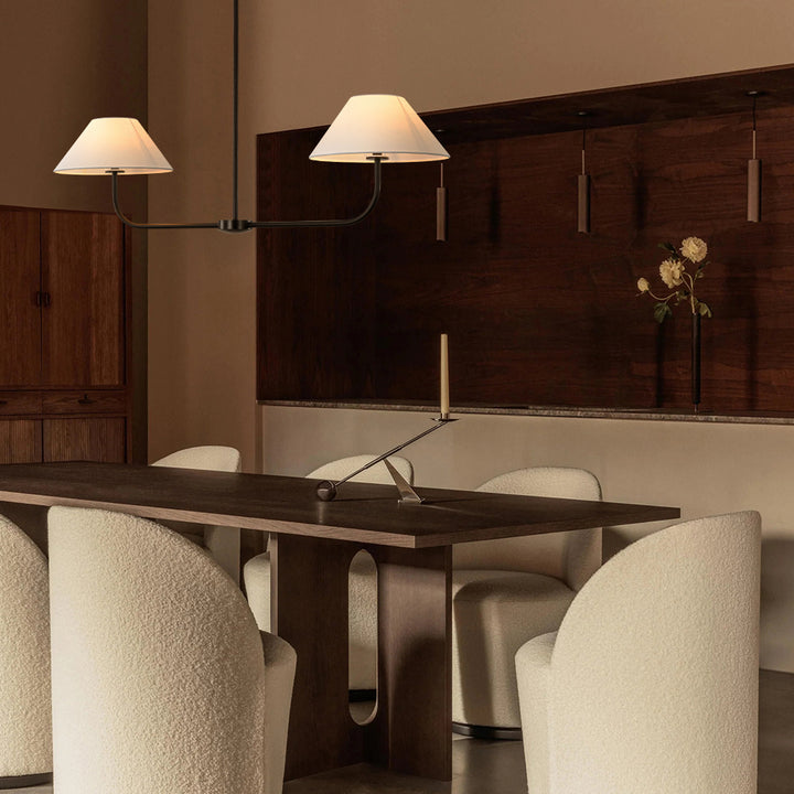 Velroa 2-Light Dimmable Fabric Modern Linear Pendant (48") Brightelier