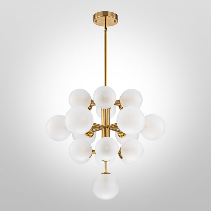 Lumiere 19-Light Dimmable Tiered Glass Bubble Modern Chandelier (21") My Store