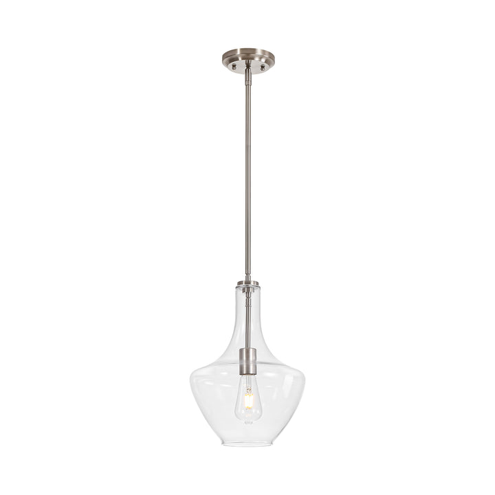 Brillara 1-Light Dimmable Glass Mid-Century Modern Pendant (10") Brightelier