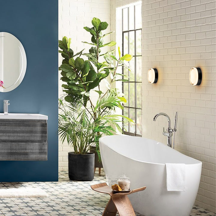 Lumisca LED Dimple Transitional Flush Mounted Sconce (6") Brightelier