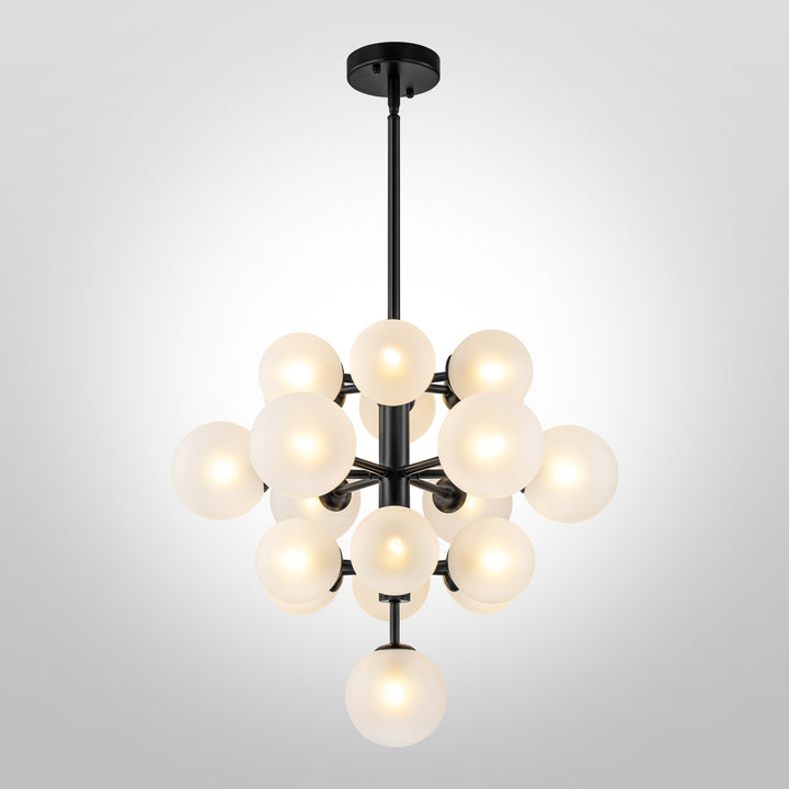Lumiere 19-Light Dimmable Tiered Glass Bubble Modern Chandelier (21") My Store