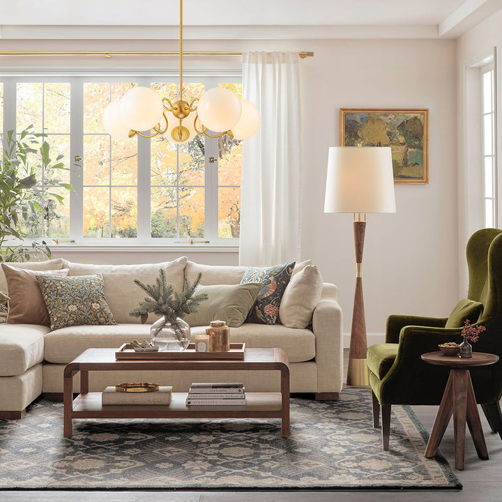 Orabella 5-Light Dimmable Glass Bubble Sputnik Traditional Chandelier (28") Brightelier