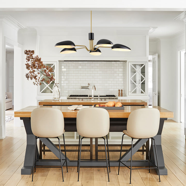 Sylvia 5-Light Dimmable Sputnik Mid-Century Chandelier (26") Brightelier