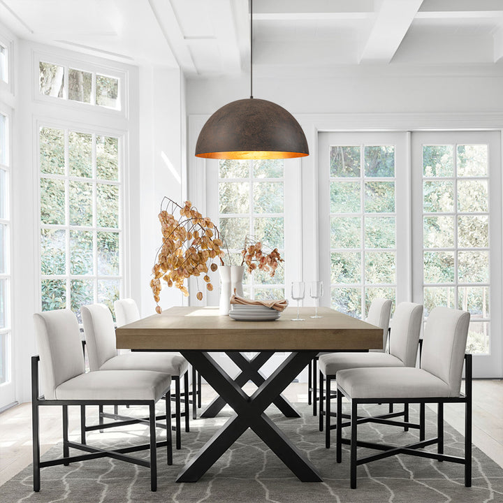 Noctiva 1-Light Dimmable Dome Modern Kitchen Island Pendant (20") Brightelier