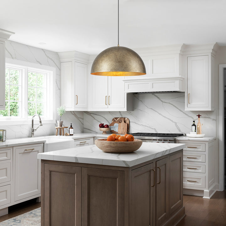 Sparla 1-Light Dimmable Dome Kitchen Island Pendant (20") Brightelier