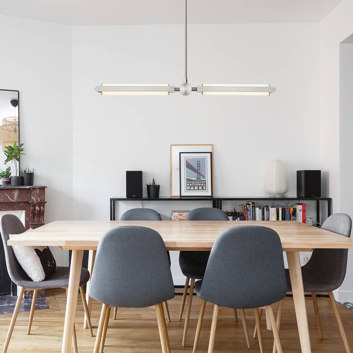 Eclipza 2-Light Integrated LED Contemporary Pendant (32") Brightelier