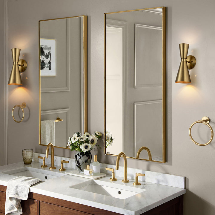 The Galaxy Sconce is a fun and retro wall-washer. It's a perfect accent light for any space, from mantels to hallways to bedrooms. In the vast "cosmos" of mid-century modern lighting designs, the hourglass profile remains one of the most iconic. Fresh and futuristic when first introduced, our handcrafted aluminum fixtures are an elegant update for traditional and modern homes.
