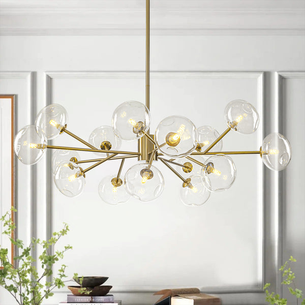 Dresqui 15-Light Dimmable Contemporary Glam Glass Bubble Chandelier (40") Brightelier