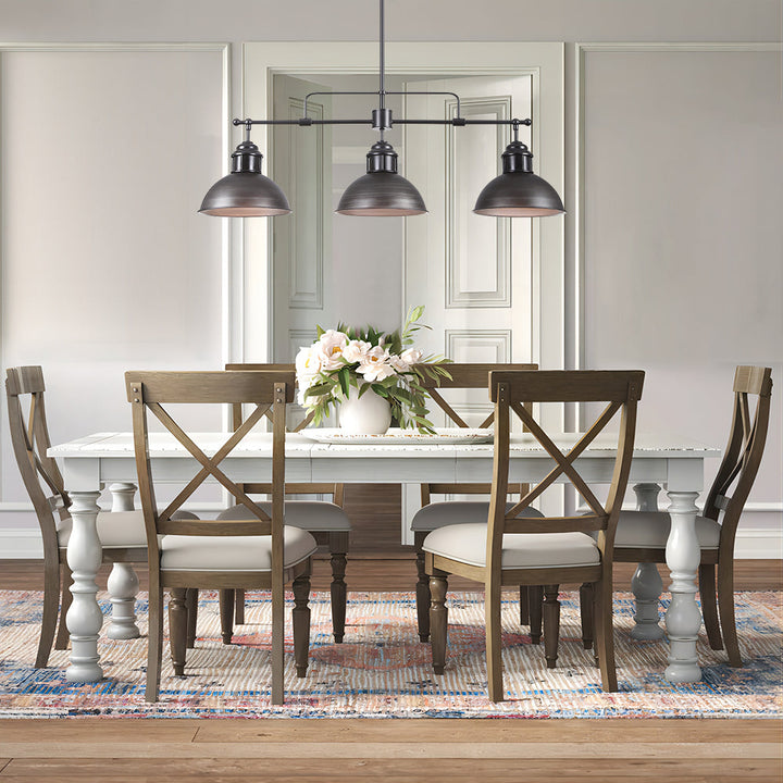 Zenvia 3-Light Kitchen Island Linear Industrial Pendant (35") My Store