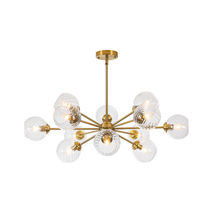 Cavoya 12-Light Dimmable Glass Modern Globe Sputnik Chandelier (33") My Store