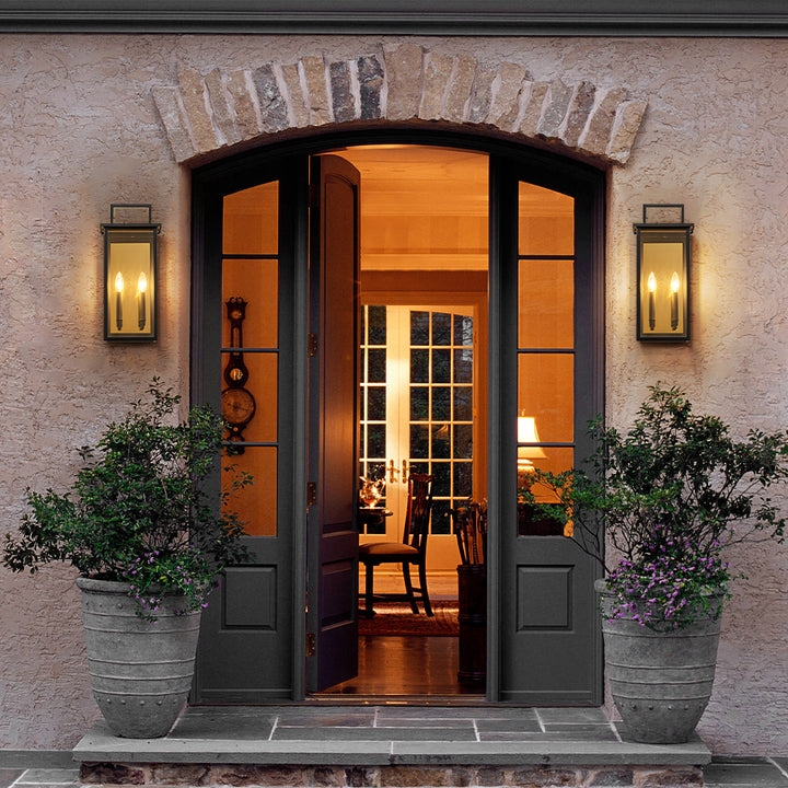 Castrelle 2-Light Waterproof Lantern Industrial Outdoor Sconce (9") My Store