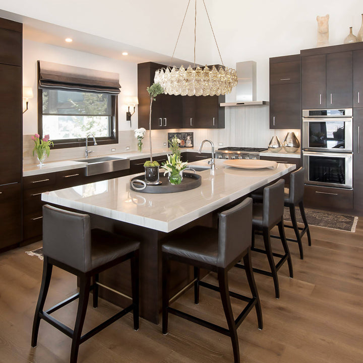 Orbina LED Round Crystal Integrated Mid-Century Modern Chandelier (24") Brightelier