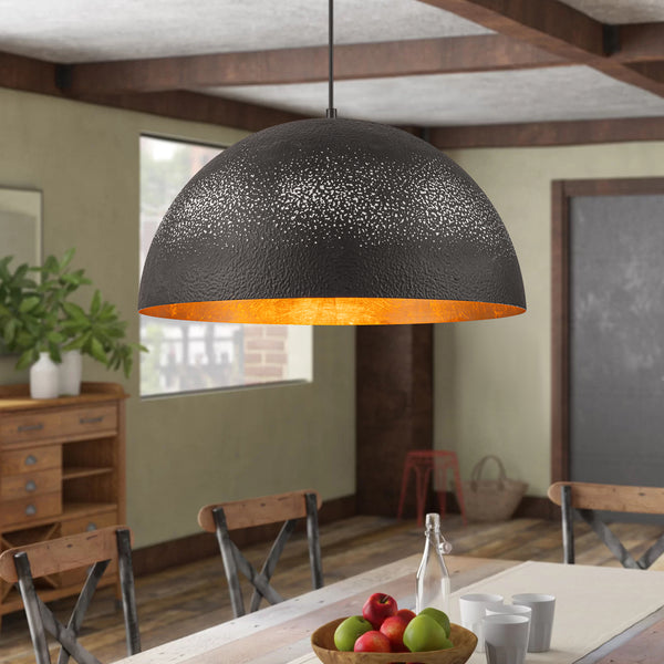 Noctiva 1-Light Dimmable Dome Modern Farmhouse Kitchen Island Pendant (20")