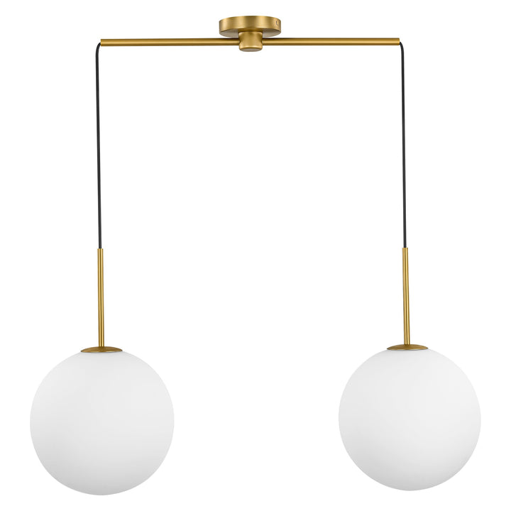 Virelo 2-Light Opal Frosted Globe Bubble Kitchen Island Pendant (36") My Store