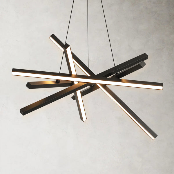 Nortivy 6-Light LED Sputnik Industrial Chandelier (32") Brightelier