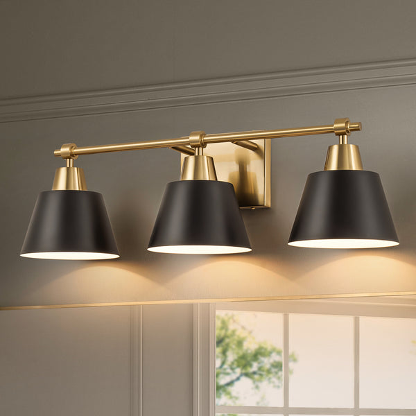 Lumava 3-Light Dimmable Modern Shaded Vanity Wall Sconce (24")