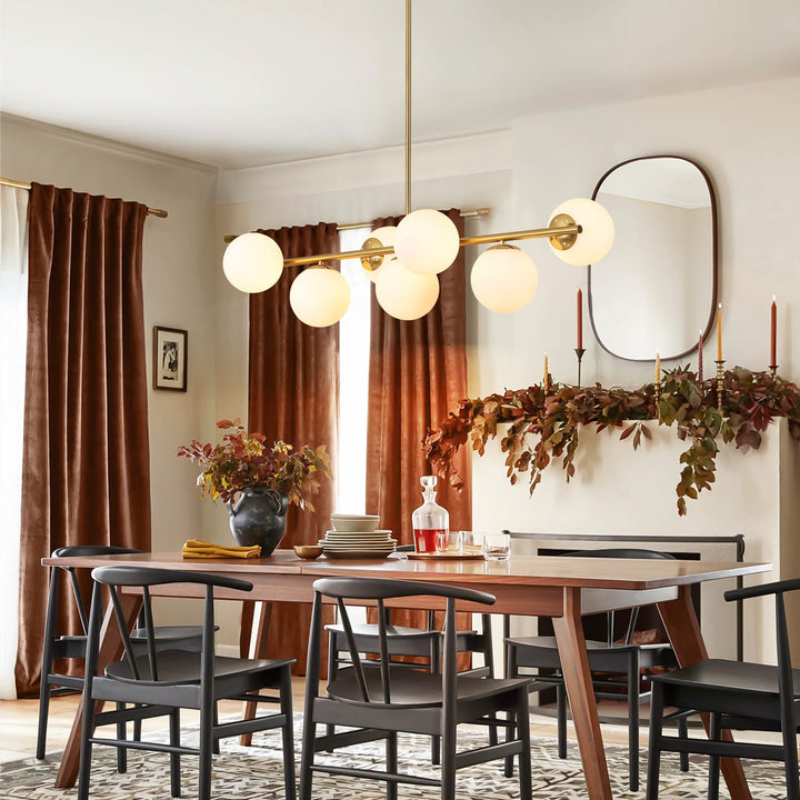 Veylin 7-Light Dimmable Glass Transitional Globe Chandelier (40") My Store