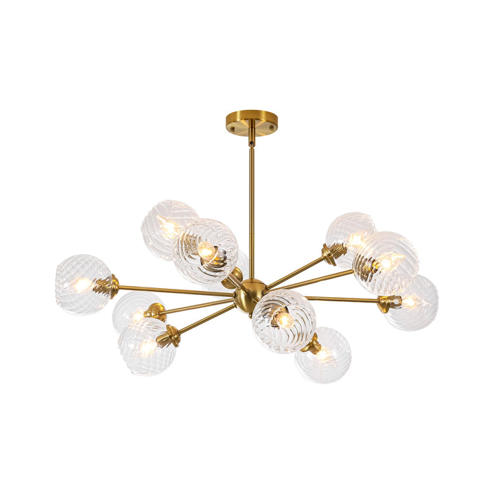 Cavoya 12-Light Dimmable Glass Modern Globe Sputnik Chandelier (33") My Store