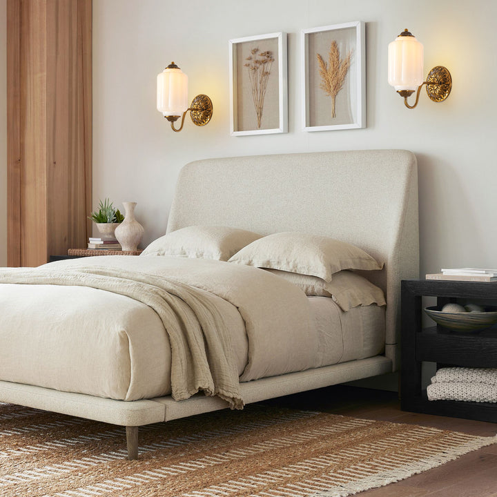 Tranquix 1-Light French Retro Copper Glass Wall Sconce (10") Brightelier