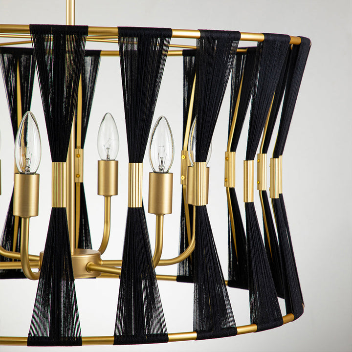 Rovista 6-Light Bleached Natural Rope Boho Pendant (24") My Store