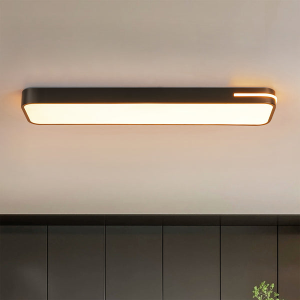Zylla 1-Light Dimmable LED Modern Rectangle Flush Mount (31")