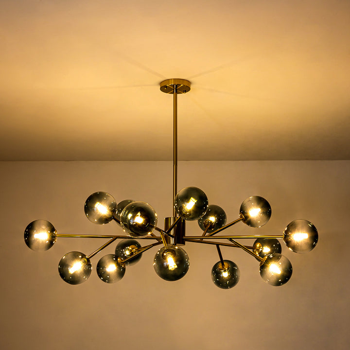 Veylin 15-Light Sputnik Modern Linear Glass Bubble Chandelier(41") My Store